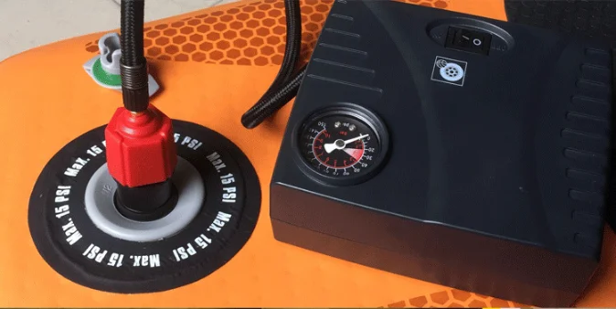 SUP Pump Adaptor Compressor Gas Valve Converter with 4 Air Valve Nozzles for Boat & Paddle Board