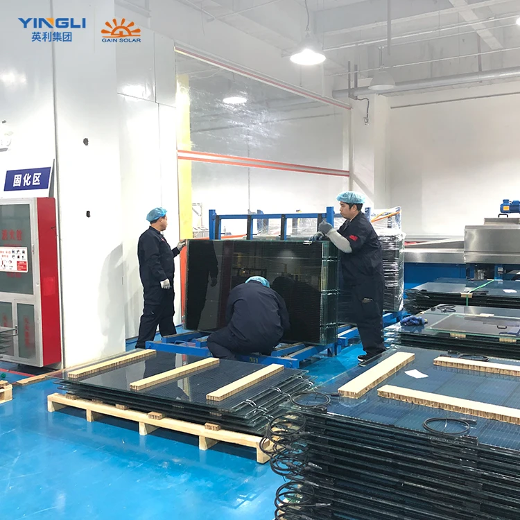 GAINSOLAR bipv facade round BIPV sunpower solar panel production line battery Photovoltaic facade solar fan with 600 watt