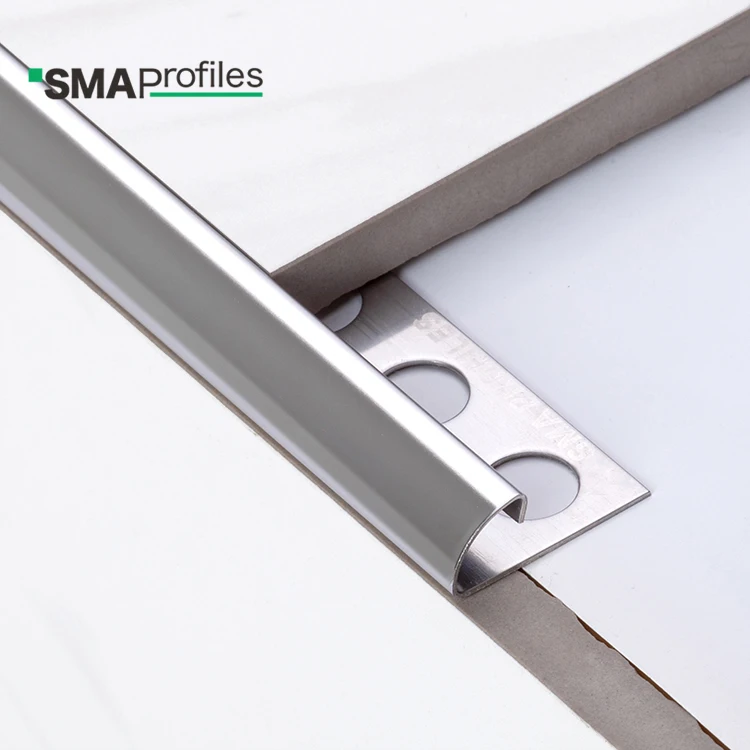 SMAProfiles Customized Ceramic Tile Corner Trim Protection Metal Corner Edge Round Shape Stainless Steel Profile Tile Trim
