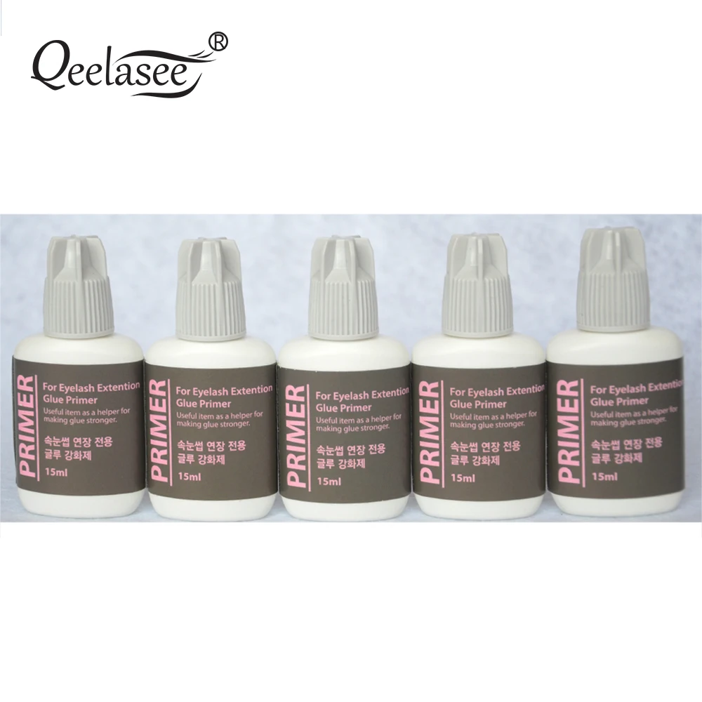 Qeelasee oem 15ml improve glue bonding korea eyelash extension glue primer