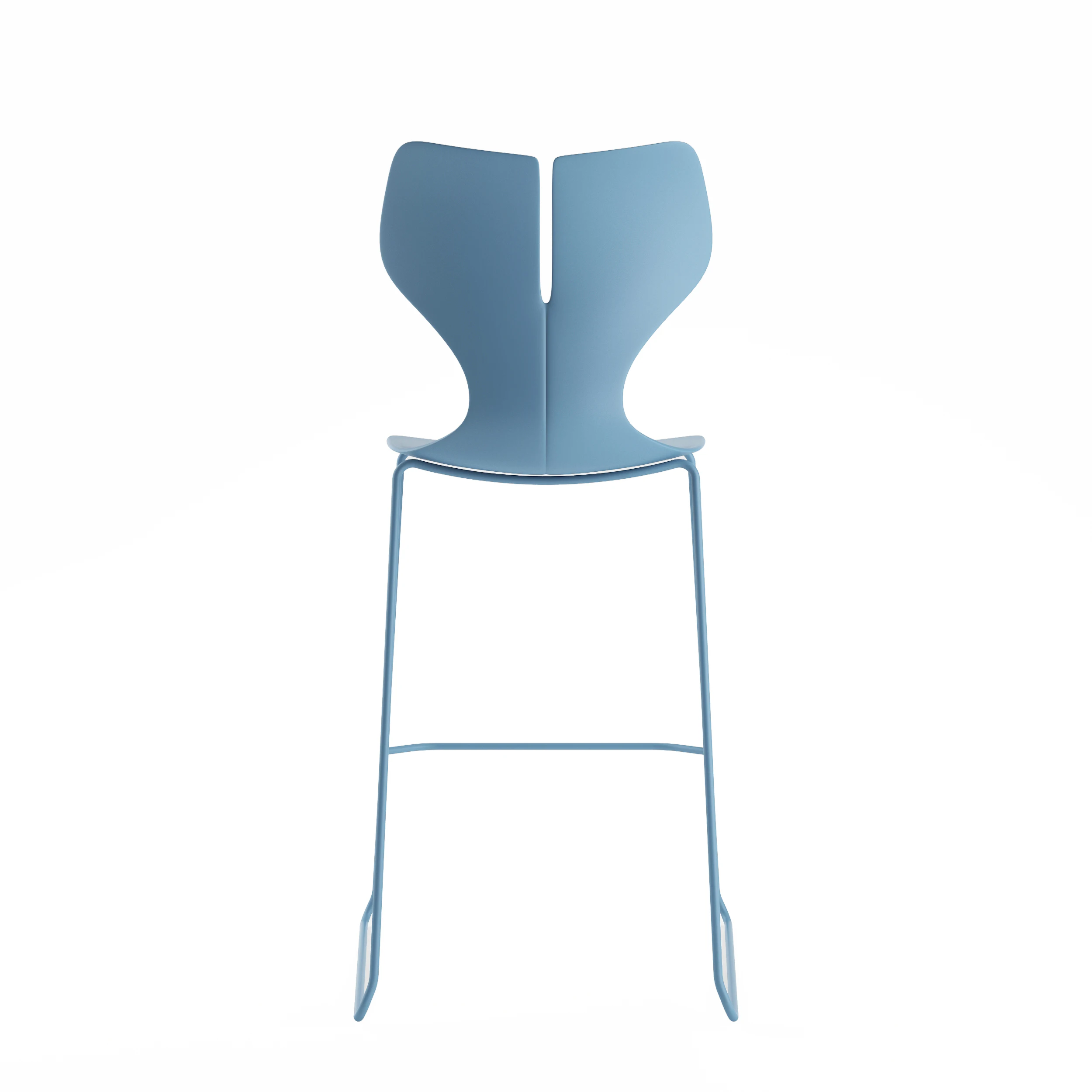 Design office Furniture Modern PP seat plastic body chairs Whole sale medium back chairs office chair without armrest