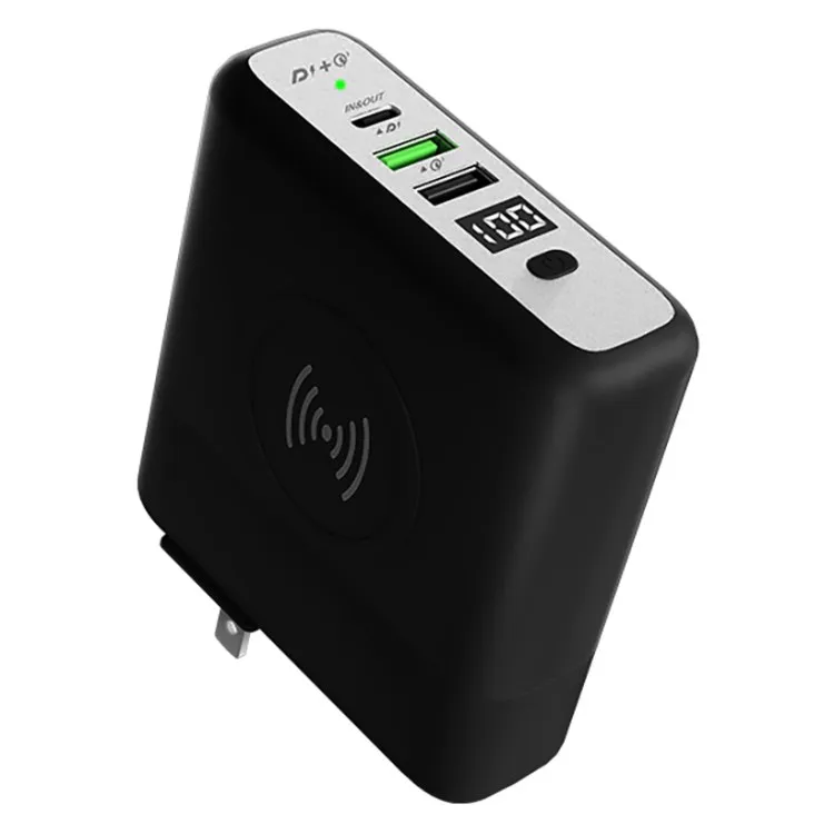 Detachable Power Bank 10000mAh USB QC3.0 PD 20W Mobile Phone Charging Wireless Power Bank