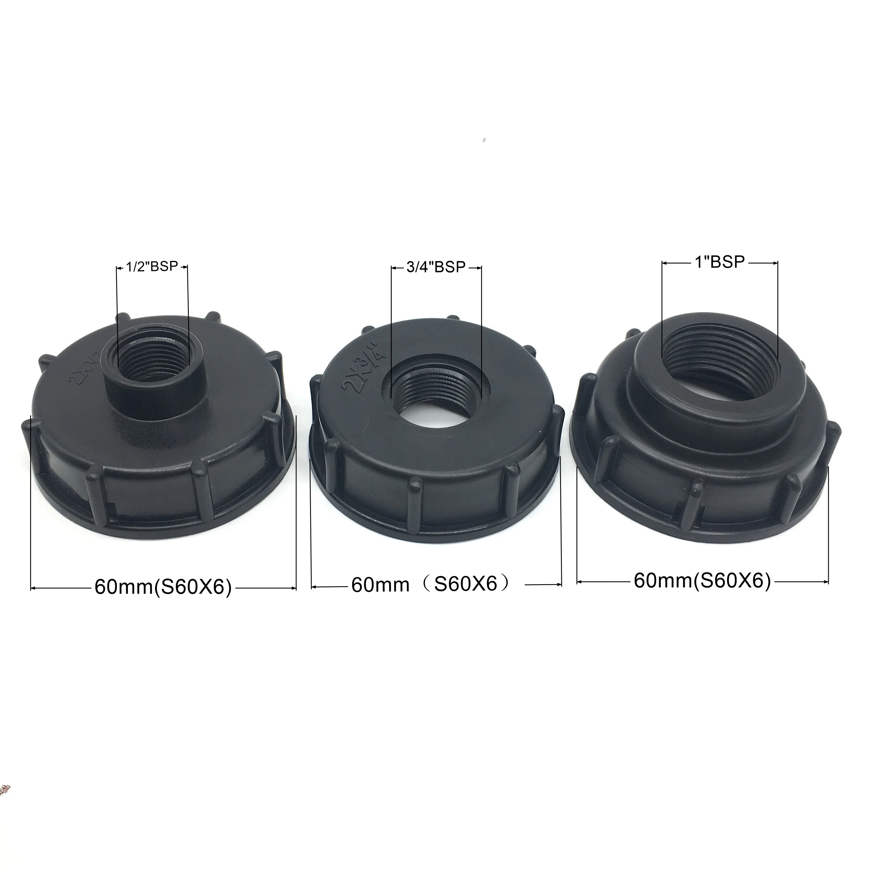 IBC valve  quick coupling/adapter IBC adapter S60X6 to 1/2' BSP female,3/4'BSP female,1' BSP female