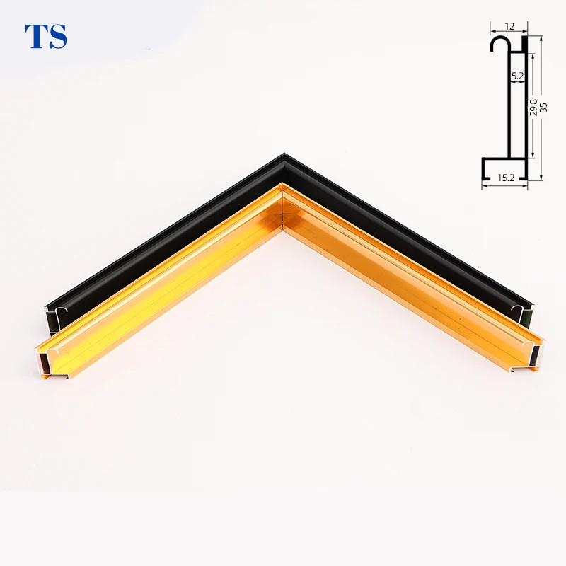 Wholesale High Quality Modern Brushed Champagne Aluminum Photo Picture Frame For Painting