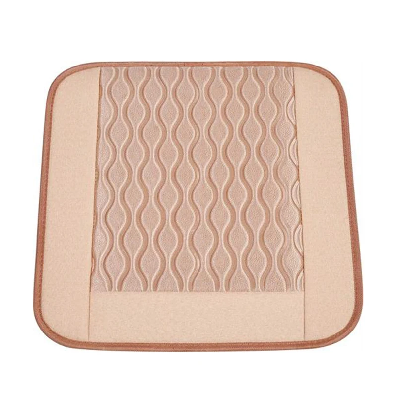 
New product car seat cushion four seasons universal linen embossed fabric without backrest non-slip and breathable 