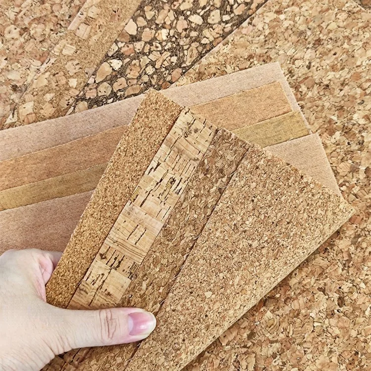 Eco-Friendly High Standard Synthetic Leather Soft Vegan Real Cork Leather Natural Cork Fabric For Bag Making