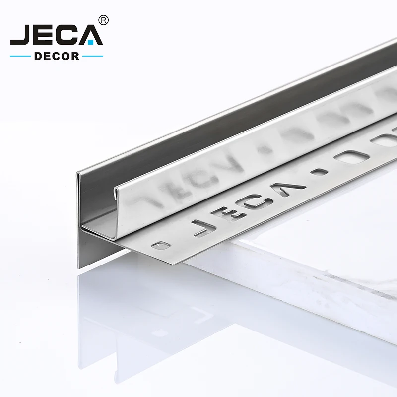 Foshan Supplier JECA Glass Railing Profile Glass Clamp Railing For Decoration 304/316 Stainless Steel Tile Trim