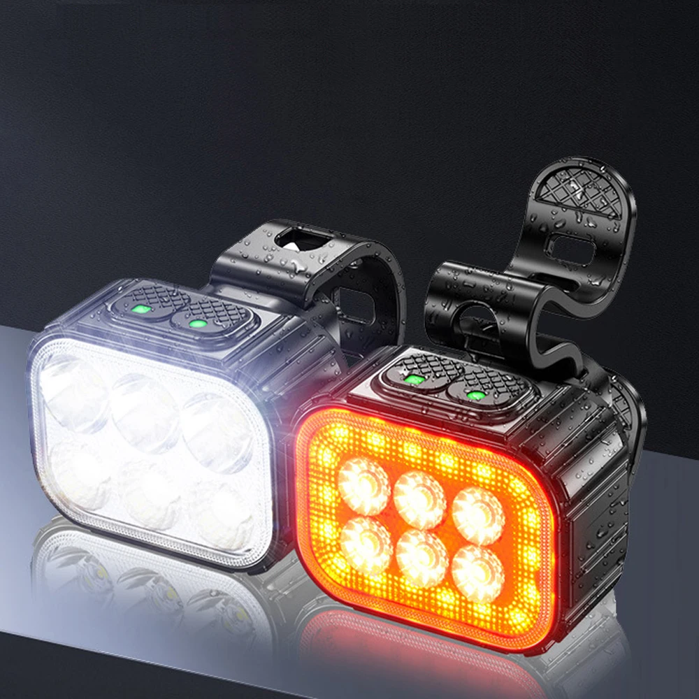 Howlighting 500LM водонепроницаемый аккумулятор Передний фонарь для велосипеда задний светодиодный перезаряжаемый набор велосипедных фонарей