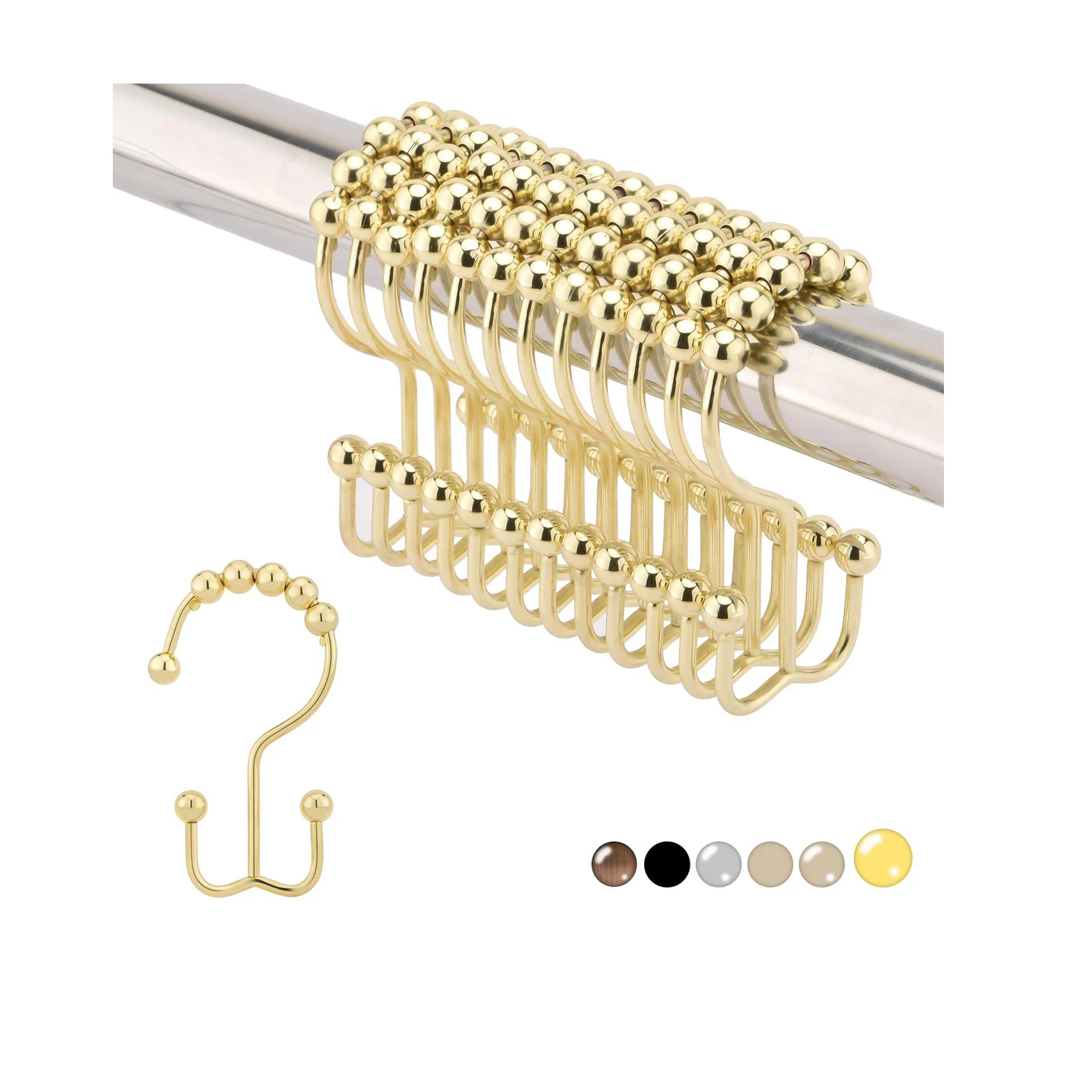 bamboo ring curtain ring clips ball end shower hooks wholesale curtain rod rings