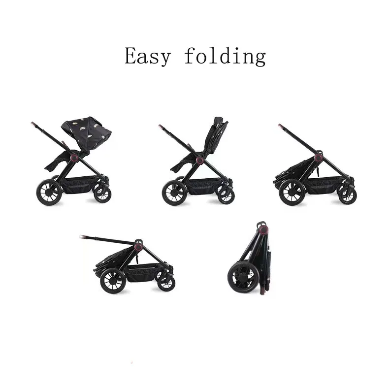 high quality new arrival high landscape baby buggy travel push chair carriage stroller 2 in 1 foldable for 0-3 years old infants