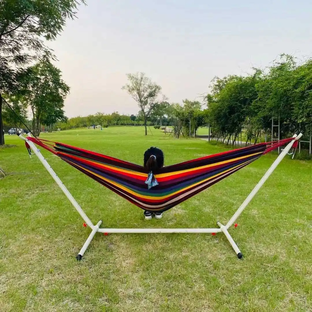 3D Max Outdoor Foldable Hammock Adjustable Footrest Foot Rest Hammock Patio Garden Beach Canvas Folding Hammock Chair