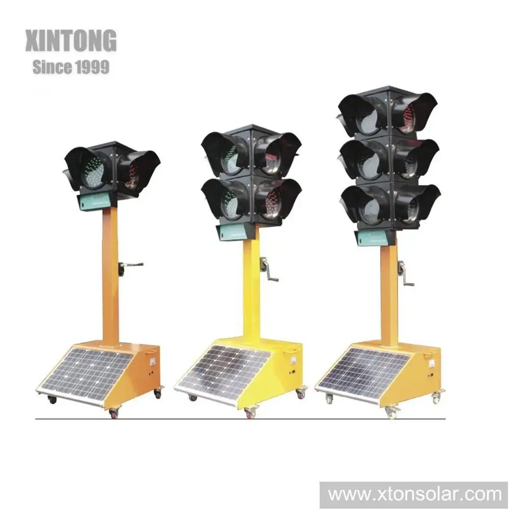 
XINTONG portable solar powered traffic light 