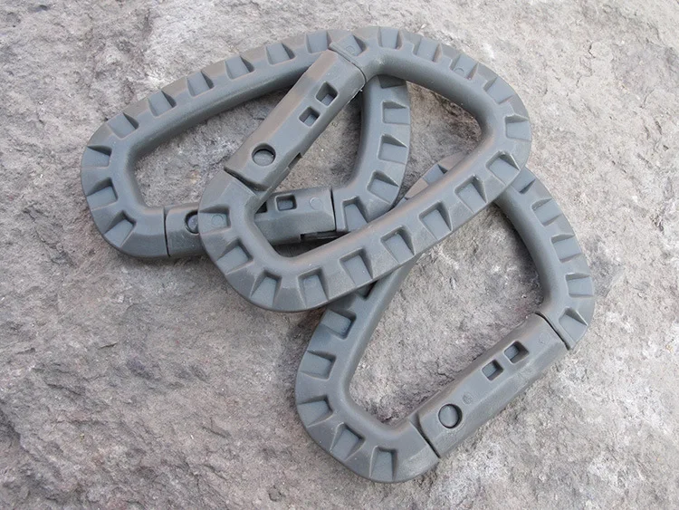 Outdoor D-Shape Backpack Carabiner Plastic Steel Bag External Hanging Clasp Backpack hook Bottle Buckle Keychain Holder