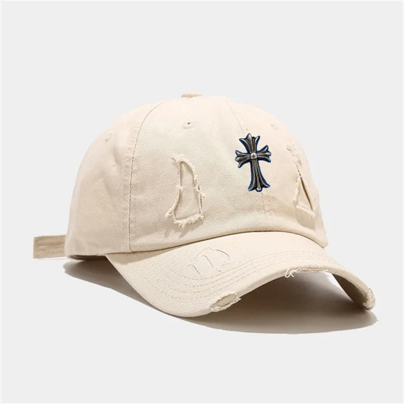 baseball cap female spring and summer wear out lovers cross duck tongue cap hole cap