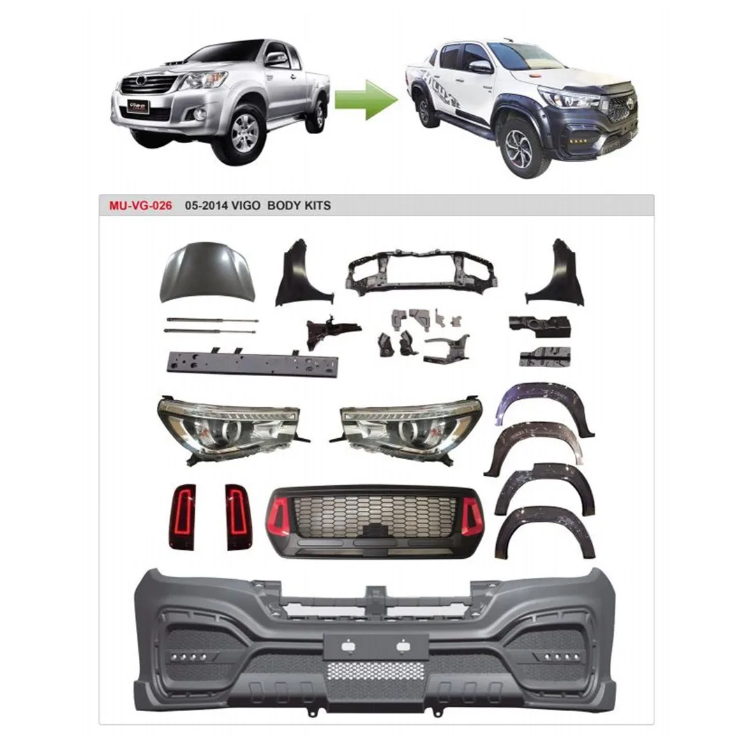 MUSUHA For Toyota 2005 2006 2007 2008 2009 2010 2011 2012 2013 2014 Hilux Vigo Body Kits Upgrade parts