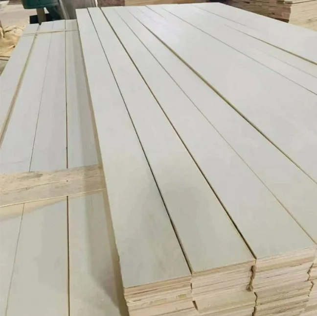 Customize various sizes of beech strengthen wooden slats bed frame