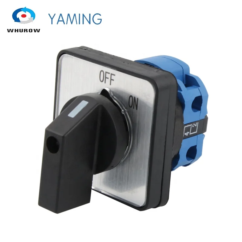 LW26-20/1 Universal Control Motor 1P 2 Positions OFF-ON 220V 20A Power Start Silver Contact Rotary Cam Switch