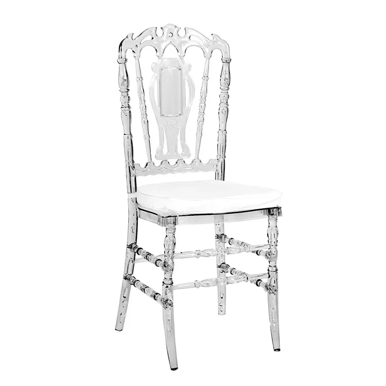 Foshan shunde furniture clear chiavari resin tiffany chateau chair napoleon for wedding party rental