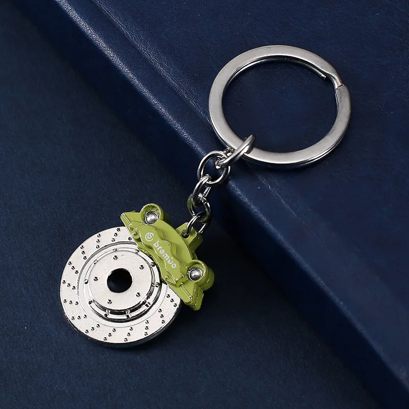 Creative car modified brake disc key chain pendant zinc alloy gift order key pendant ring chain gift