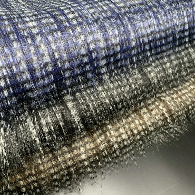 Китай оптовая продажа синий красный теплый искусственный мех длинный ворс жаккардовый плюшевый монгольский лисы ткань/