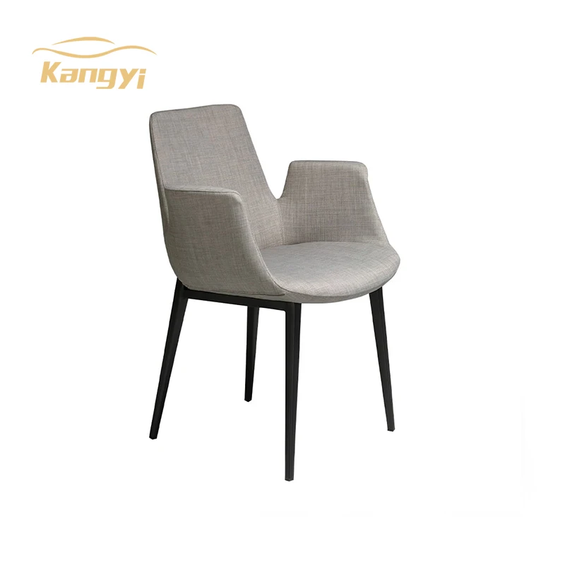 Velvet Soft Thick Upholstered Seat Dining Chair Modern Luxury Restaurant Home Kitchen Chair