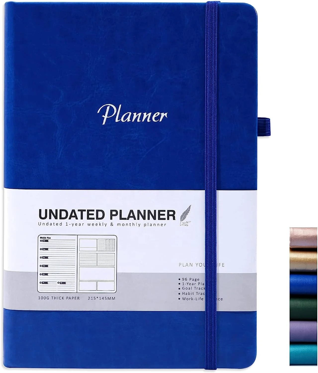 Stock undated planner page for daily life 12 month goal planner notebooks journal