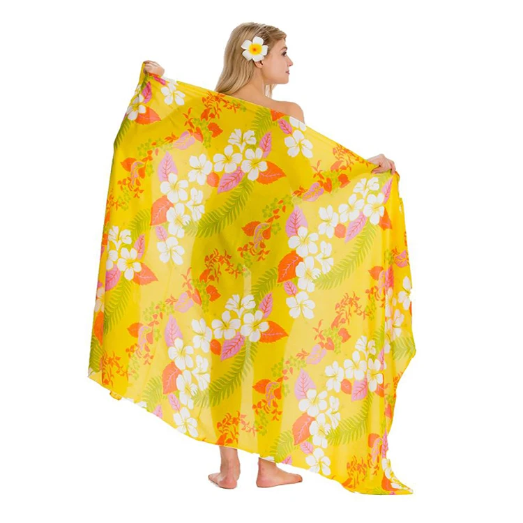 Wholesale hawaii sarong malaysia sarongs indonesia beach rayon pareo skirt sarong beachwear