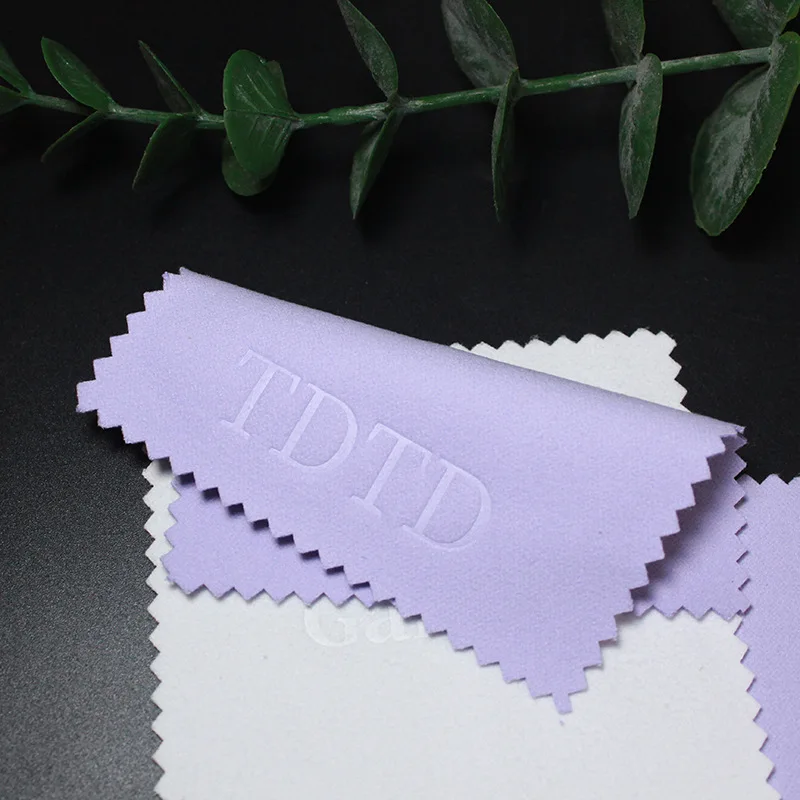 Custom Small Jewelry Polishing Cloth Cleaning Sterling Silver Gold Platinum Jewelry