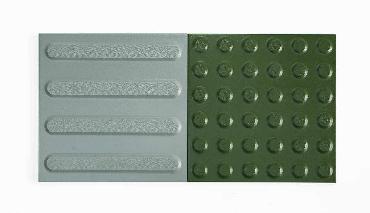 Glazed anti slip yellow gray black blue red white blind tiles porcelain tactile track brick Outdoor Blind Tiles For Side Road