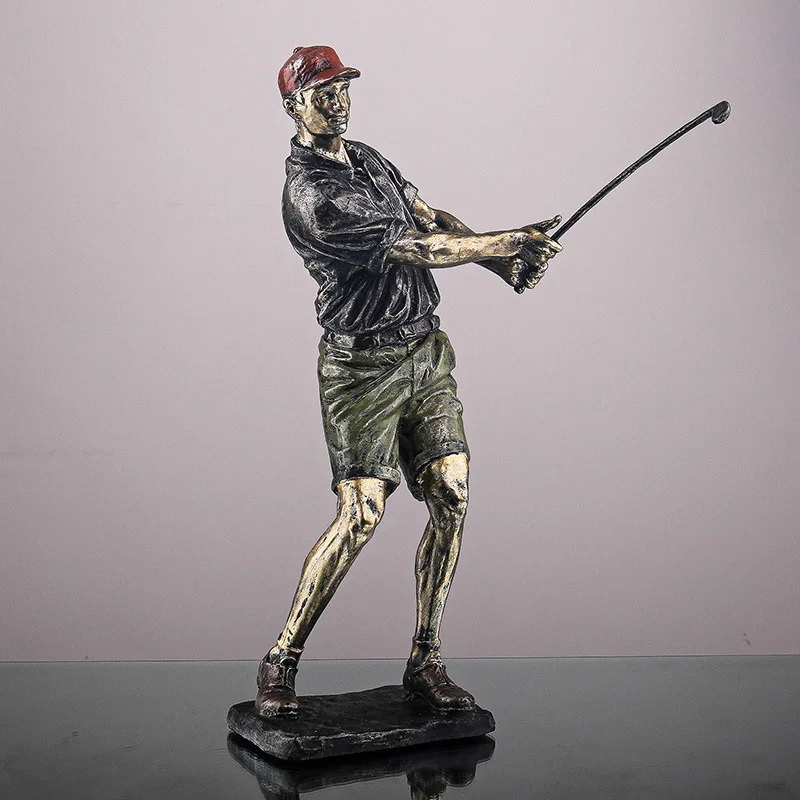 Simple Golf Sports Figure Resin Crafts Creative Living Room, Home, Study, Desk Decoration and statue Decoration