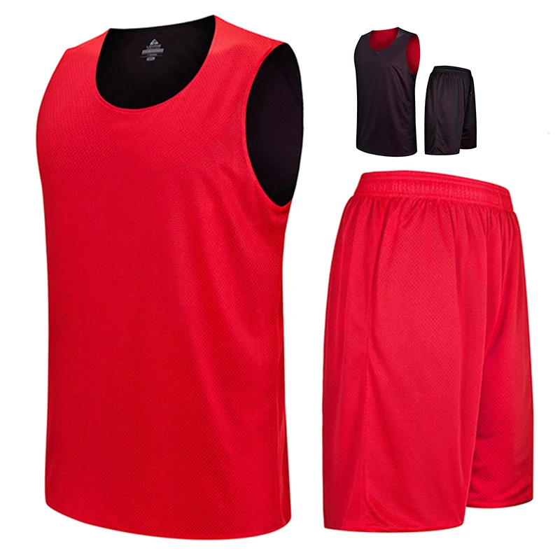 Профессиональная оптовая продажа быстросохнущая дышащая мужская Спортивная Двусторонняя Баскетбольная одежда