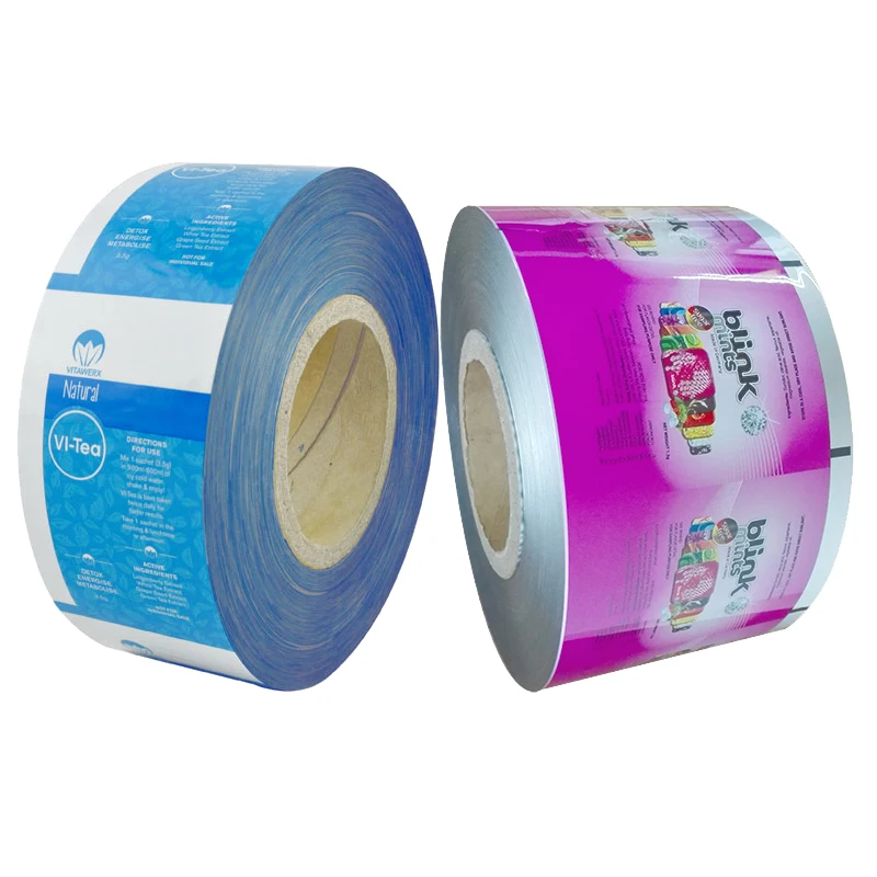 Factory price flexible food grade custom printed plastic bags laminated roll plastic film for food packaging