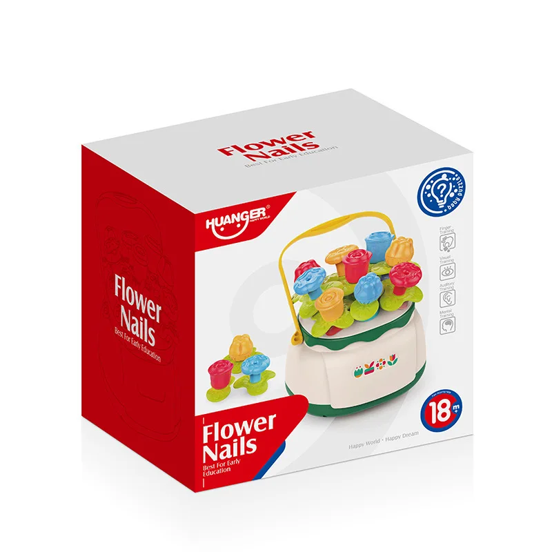 3 in 1 Toddler Fine Motor Skill Montessori Toy Matching Game Stacking Nesting Sorting Toy Flower Building Set