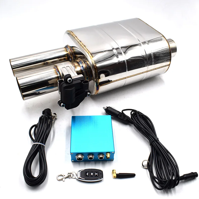 Audi VW Exhaust Pipe Modification Stainless Steel Car Sound Valve Drum Electronic Controller Blast Road Races Muffler Sound Wave