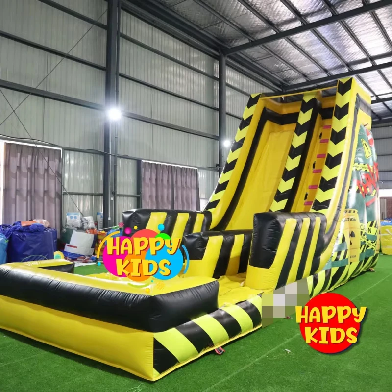 inflatable yellow water slide used  Inflatable dolphin water Slide for Adventure Parks Shark Plam Tree Water Slide