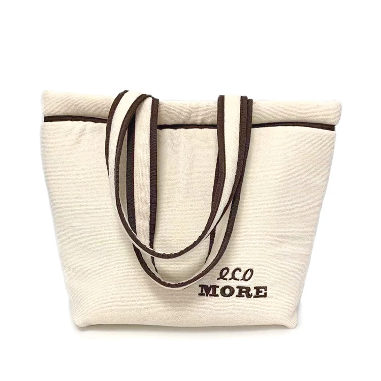 Eco Material Recycled Fabric Shoulder Bag Luxury Hand Bags Sustainable Terry Towel Women Tote Bag