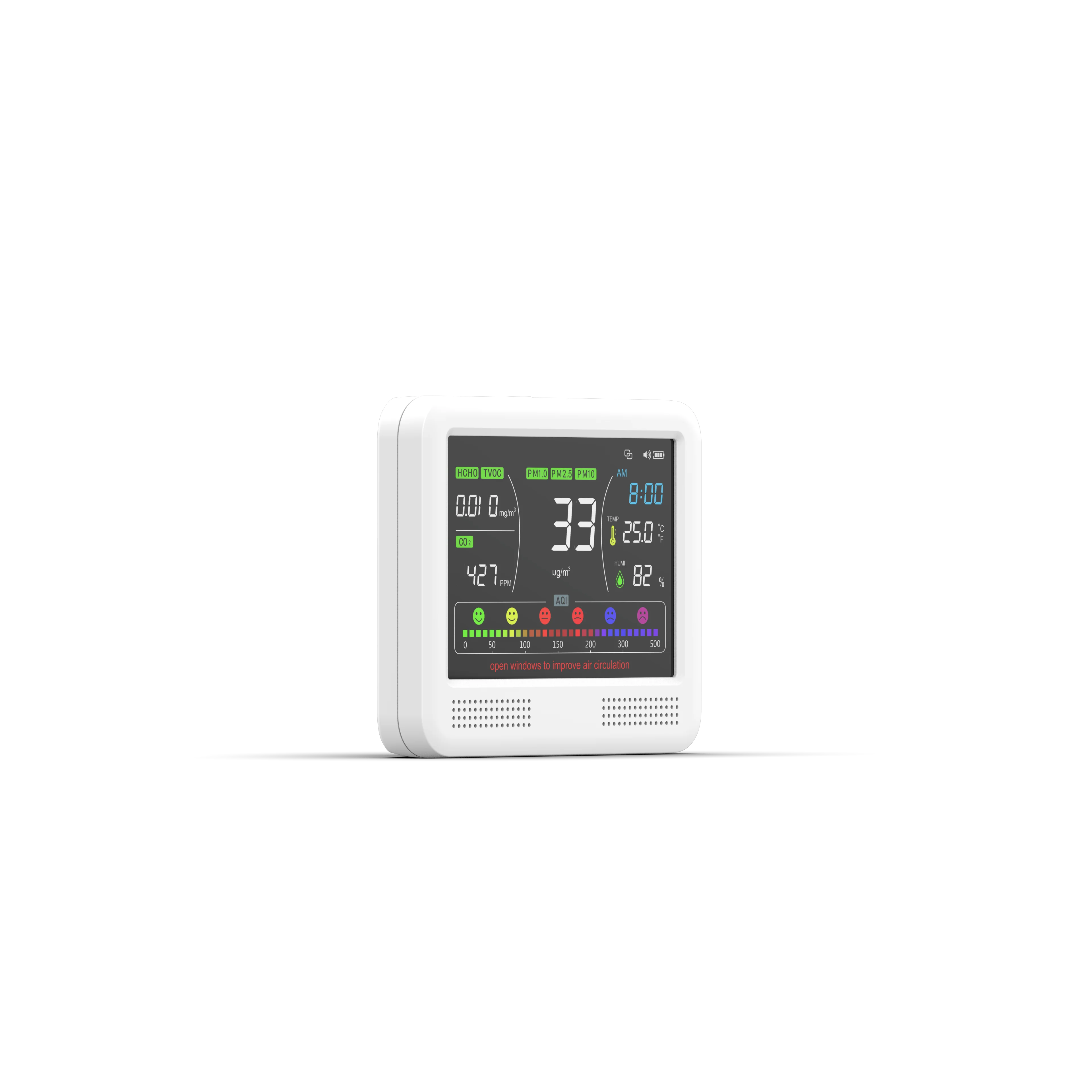 Gas Quality Analyzer Monitor HCHO Detector CO2 Tester Indoor Air Equipment Pm 2.5 10 Device Air Pollution Smart Multi Desktop