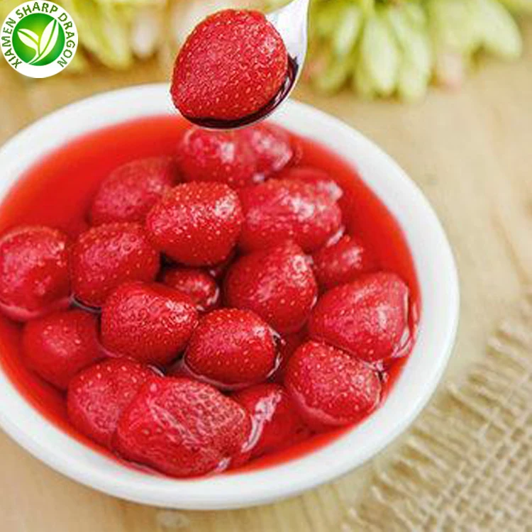 Wholesale buyers price syrup tin food products Canned Whole Sweet Strawberry fruit preserves in a can Healthy Natural Organic
