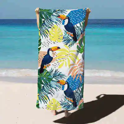 Wholesale Printed Mass Sale 3D Custom LOGO Sand Free Beach Towel Quick Dry Large Size Beach Towel