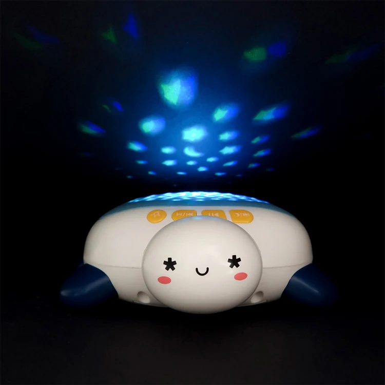 Led Night Light with Music Moon and Star Projector White Noise Machine Baby Turtle Starry Sky Projection Lamp