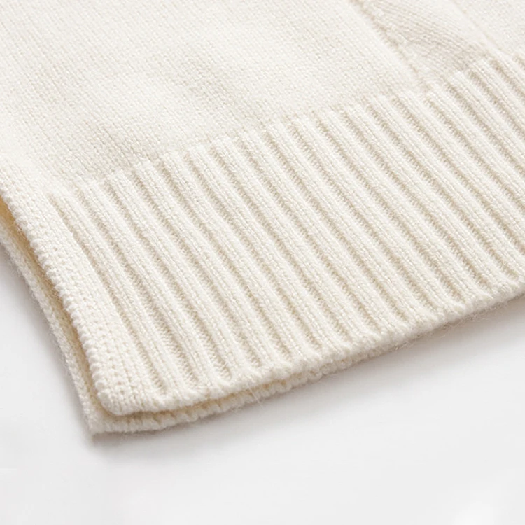 Wholesale High Quality Knitwear  Customizable Basic Style Women Knit Cardigan Sweater Cashmere Wool