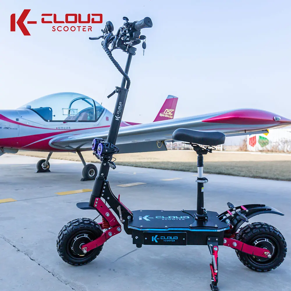 For Sale 60V E Scooter 5600W 6000W 150Kg Load Trotinette Slectrique Waterproof 11 Inch With Suspension