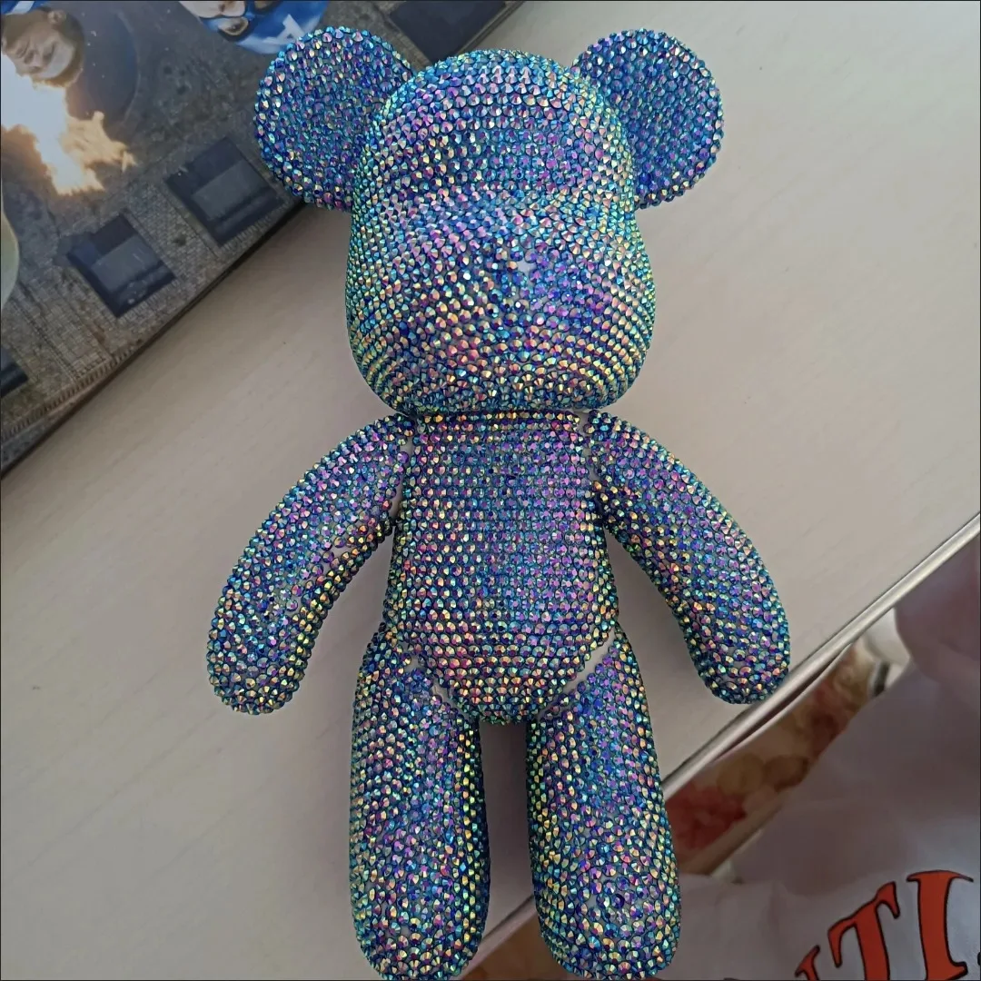18cm/23cm/33cm/53cm/72cm Hot DIY Handmade Diamond Painting Violent Bear With Glue Pencil Gems Little Tray Toolkits
