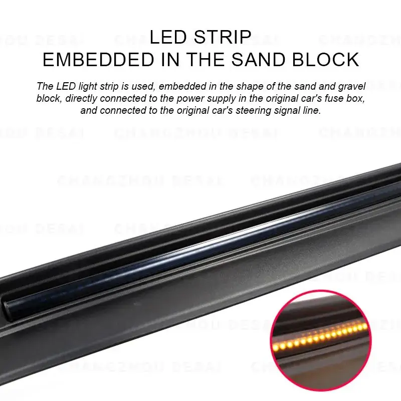 Front Engine Hood Deflector Stone Guard For 2021 2022 2023 Ford Bronco Offroad 2/4-Door Light Stripe Hood Protector