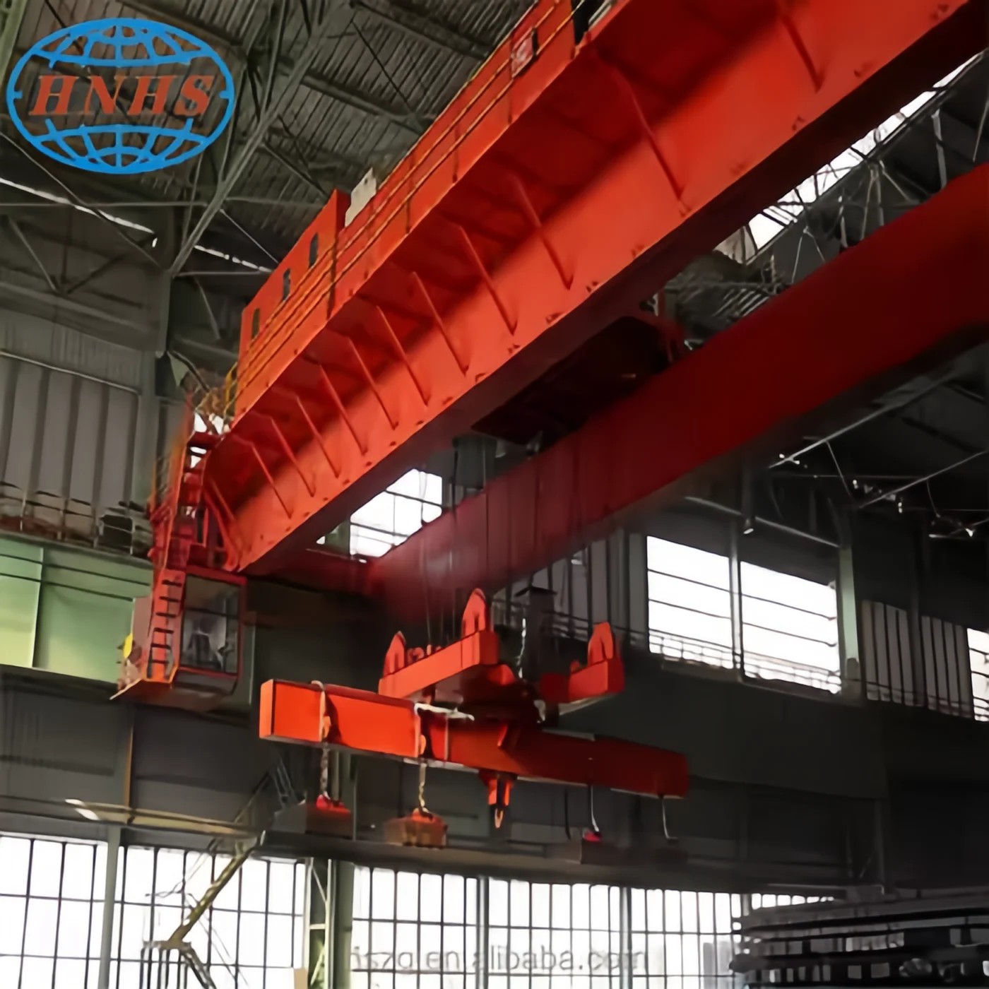 5ton +5ton Rebar Lifting Double Beam Rotating Magnetic Overhead Crane