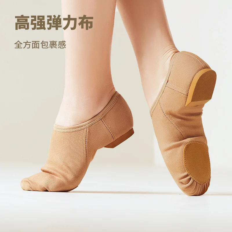 Hot Sale New Coming High Quality Women Men Stretchy Canvas Pink Tan Brown Dance Wear Jazz Shoes