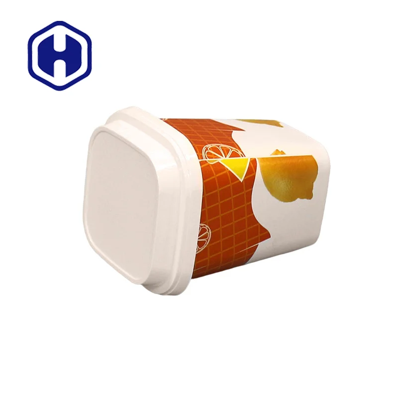 Wholesale disposable custom logo IML butter container plastic margarine packaging
