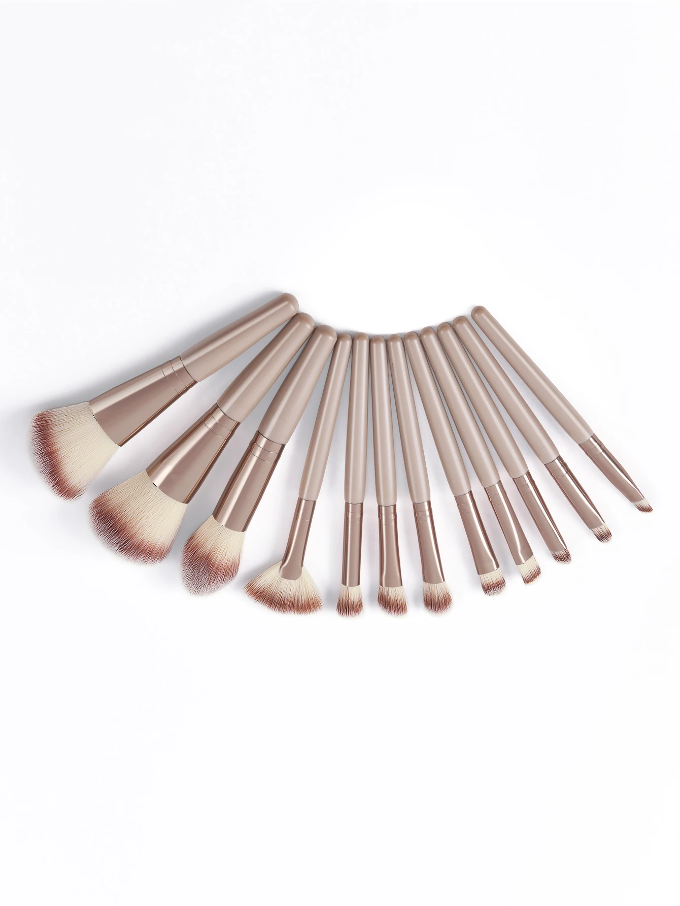 2022 New Champagne Gold Grey 12 Pcs Classic Design Chinese Factory Custom Brushes Fashion Sexy Private Label Makeup Brush Set