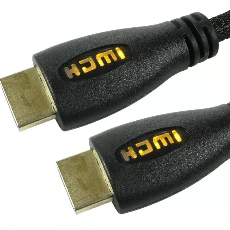 
Braided High Speed Ultra HDMI Cable v2.0 With LED Light HDTV 2160p 4K 3D 