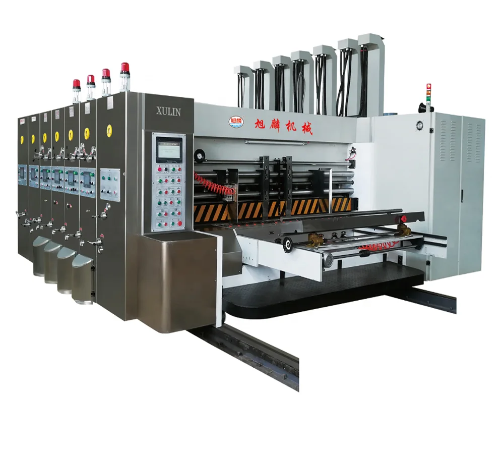 auto high speed slotting die cutting with cardboard printing machine